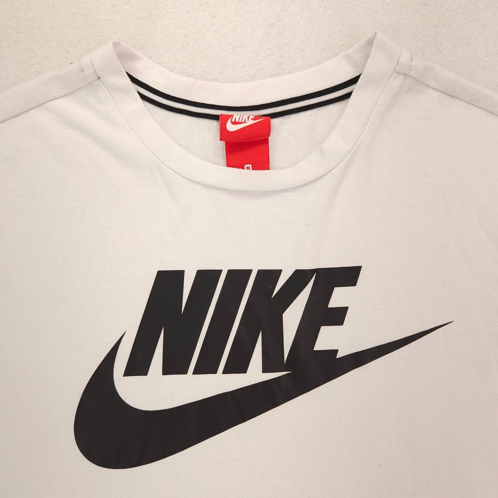Nike Casual Crew Neck Short Sleeve Shirt Womens Size Medium M White 16975